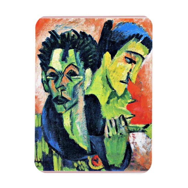 Imán Ernst Kirchner - Doble autorretrato (Vertical)