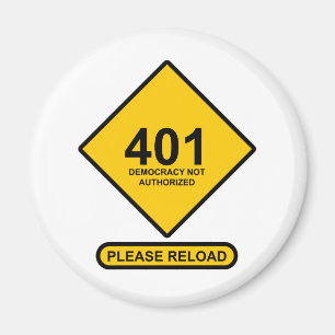 Imán Error 401: Democracia no autorizada