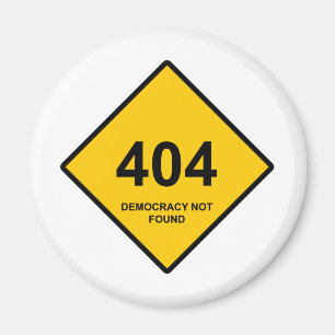 Imán Error 404: Democracia no encontrada