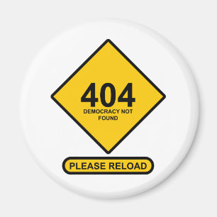 Imán Error 404: Democracia no encontrada