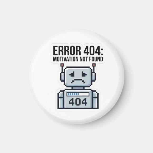 Imán Error 404 Motivación No Encontrada (Frente)