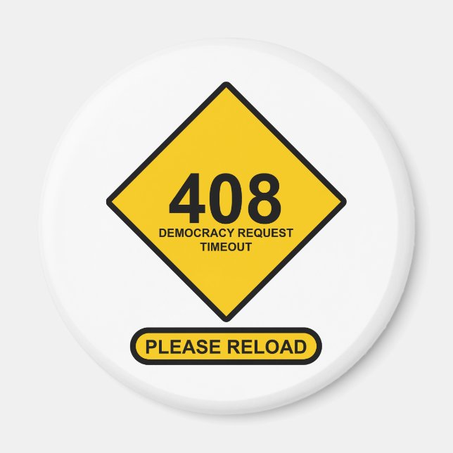 Imán Error 408: Tiempo de espera de solicitud de democr (Frente)