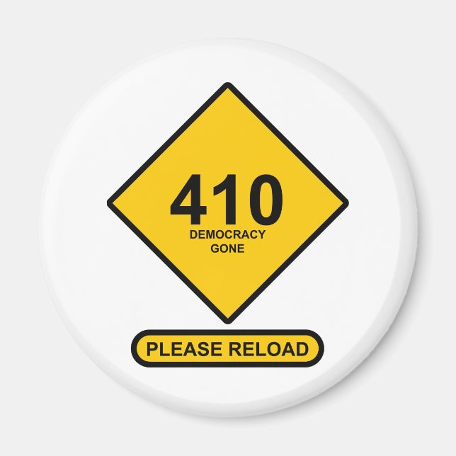 Imán Error 410: La democracia se fue (Frente)