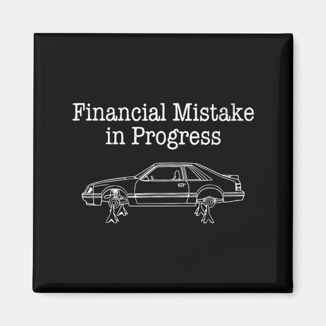 Imán Error Financiero en Curso Mecánico de Coche Divert (Frente)