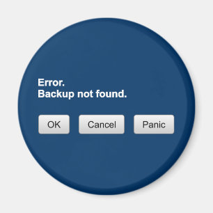 Imán Error. Respaldo no encontrado. Cancelación