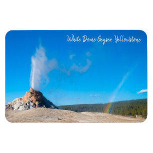 Imán Erupción del géiser del domo blanco Yellowstone