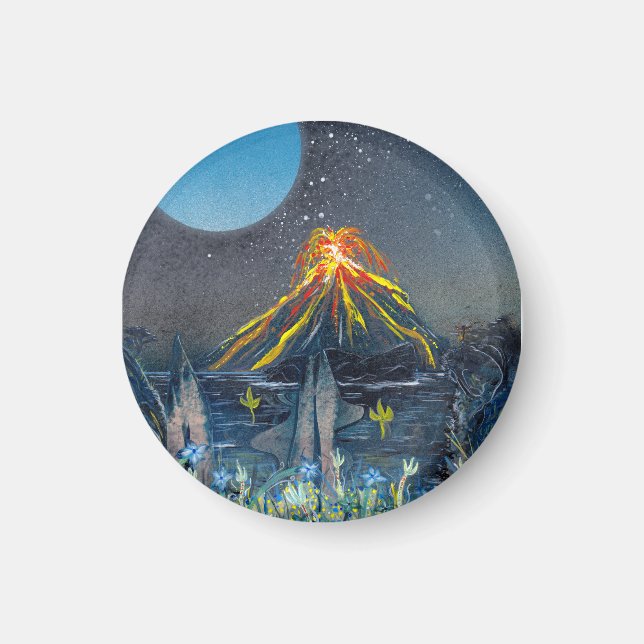 Imán Erupción del volcán (Frente)