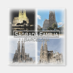 Imán ES0126 Europa, España, Barcelona, Sagrada Familia,