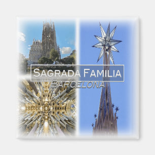 Imán ES0127 Europa, España, Barcelona, Sagrada Familia,