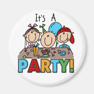 Imán Es camisetas y regalos de una fiesta de cumpleaño