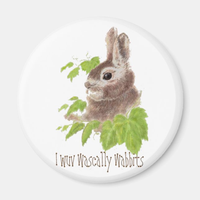 Imán Es curioso que fuesen básicamente wabbits, conejo, (Frente)