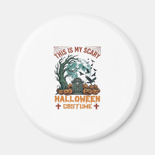 Imán Es Disfraz De Halloween Espantoso Calabazas Luna L