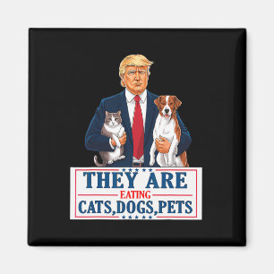 Imán Es Divertido Que Están Comiendo Los Perros Los Gat