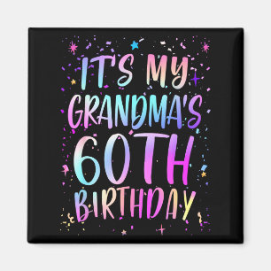Imán Es el 60 cumpleaños de mi abuela Colorido Feliz 60