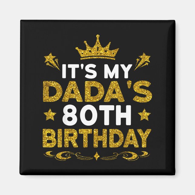 Imán Es el 80 cumpleaños de mi papá Feliz cumpleaños 80 (Frente)
