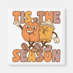Imán Es el café de calabaza Groovy de temporada con cos
