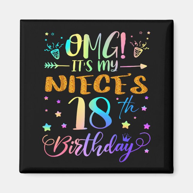 Imán Es el cumpleaños número 18 de mi sobrina Dulces 18 (Frente)