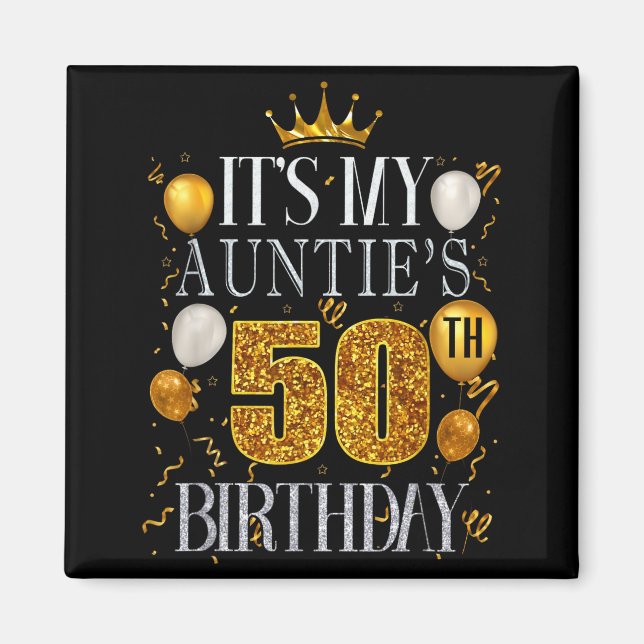 Imán Es el cumpleaños número 50 de mi tía Feliz cumplea (Frente)