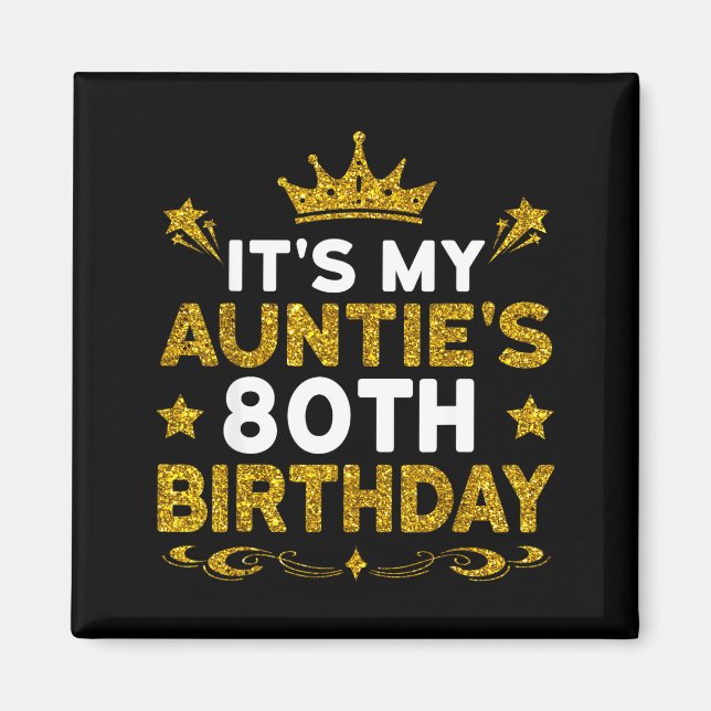 Imán Es el cumpleaños número 80 de mi tía Feliz cumplea (Frente)