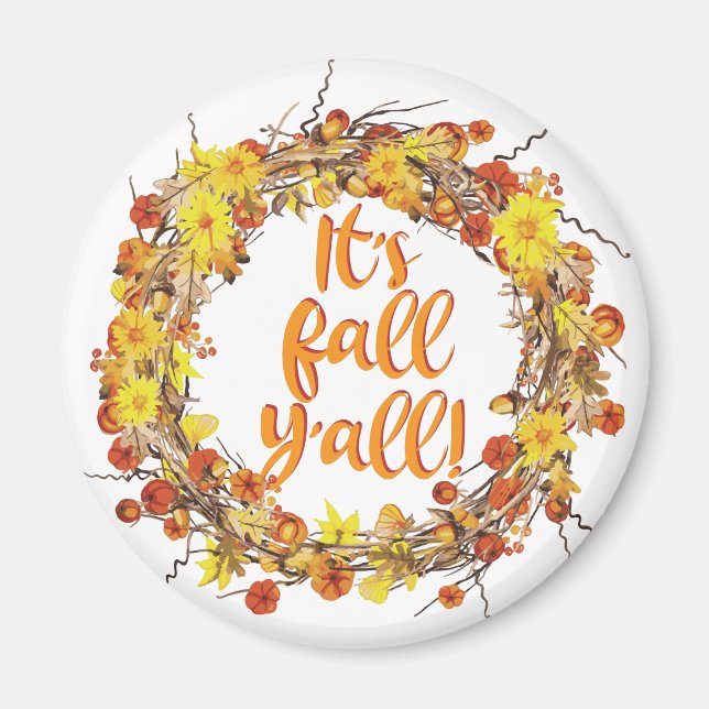 Imán Es el otoño, Naranjas hojas otoñales (Frente)