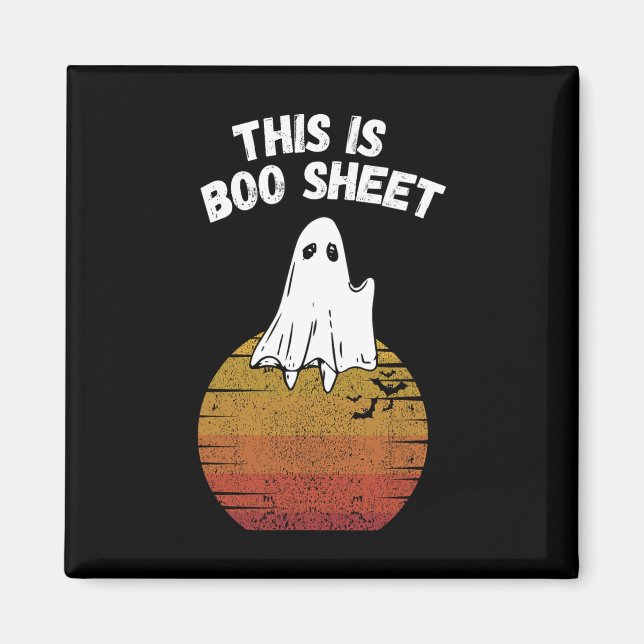 Imán ¿Es fácil disfraz de Fantasma Retro Halloween? (Frente)