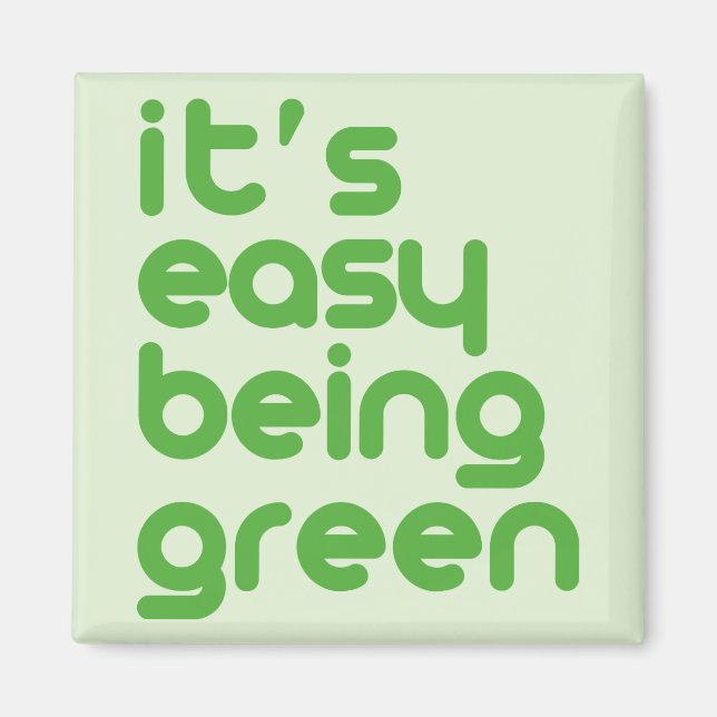 Imán Es fácil ser verde (Frente)