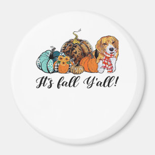 Imán Es Fall Y’all Beagle Cute Dog Lover Fall Thanksg
