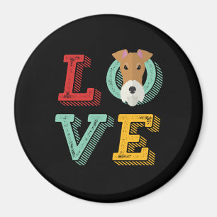Imán Es gracioso que amo a Fox Terrier, yo corazón a Pe