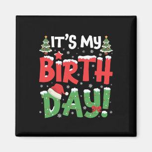 Imán Es gracioso que mi Navidad de cumpleaños tenga nav