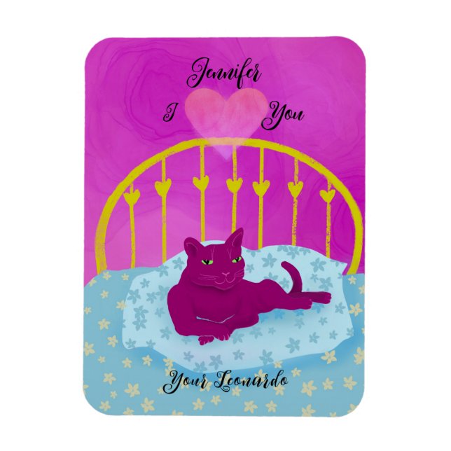 Imán Es Gracioso Que Te Corro De Gato Personalizado (Vertical)