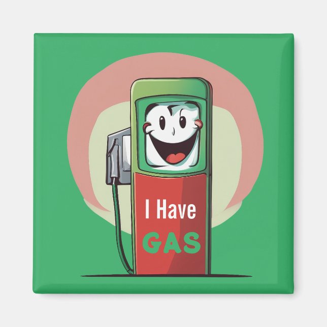 Imán Es Gracioso Que Tenga Personalizado De Gas (Frente)