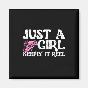 Imán Es Gracioso Sólo Que Un Chica Mantiene La Pesca De