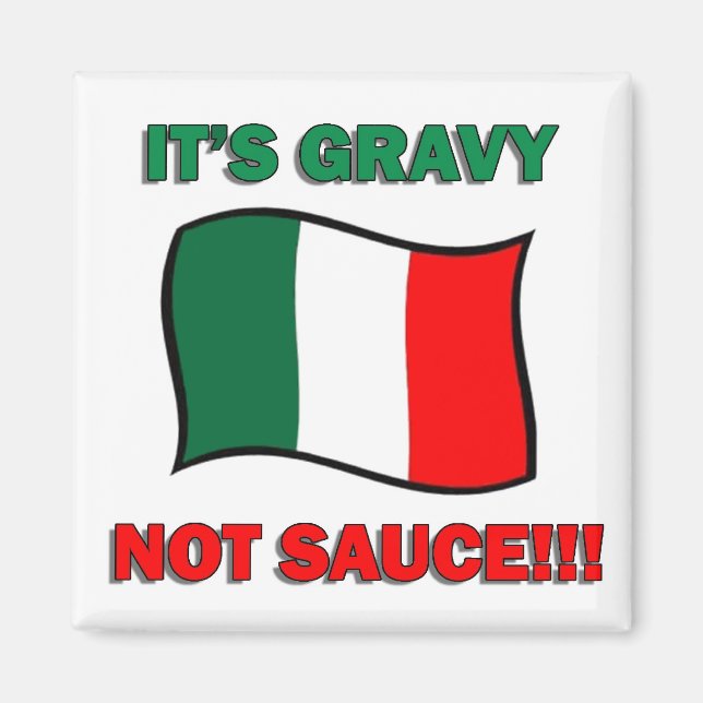 Imán Es Gravy no sauce divertido pizza italiana tomás (Frente)
