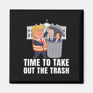 Imán Es Hora de Sacar la Basura Divertido Trump