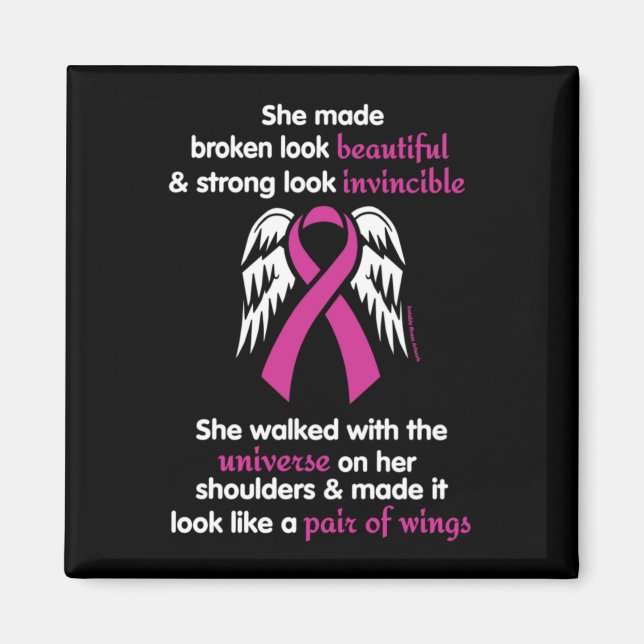 Imán Es invencible/ella... Cáncer de mama (Frente)