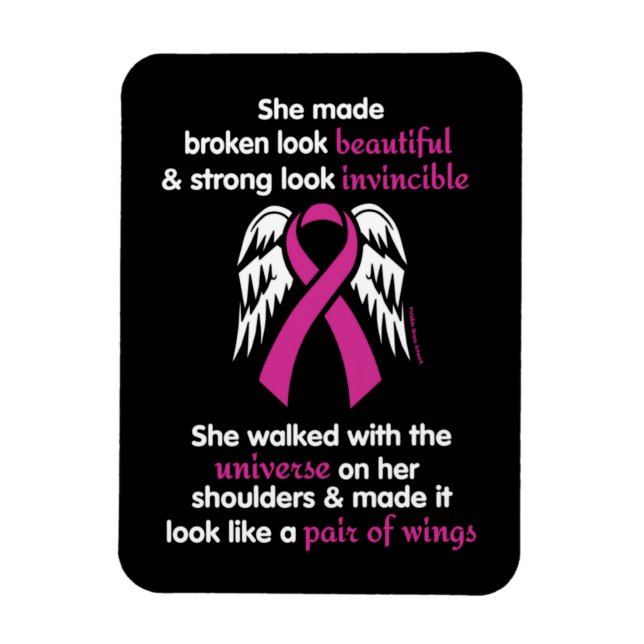 Imán Es invencible/ella... Cáncer de mama (Vertical)
