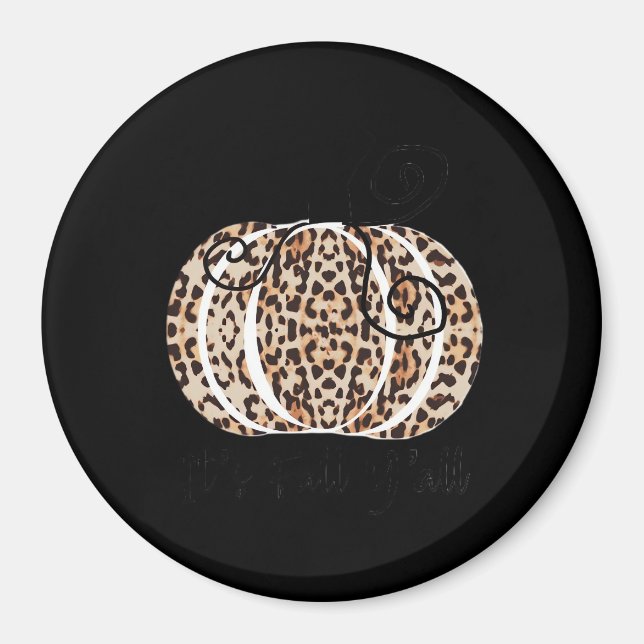 Imán Es la moda de la calabaza impresa de leopardo call (Frente)