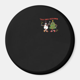 Imán Es La Temporada Amigos Del Árbol De Navidad Clásic