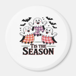 Imán Es La Temporada de Halloween a Cuadros