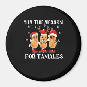 Imán Es la temporada de tamales Navidad Mexicana Modern