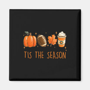 Imán Es La Temporada Otoño Fútbol Americano Calabaza Ca