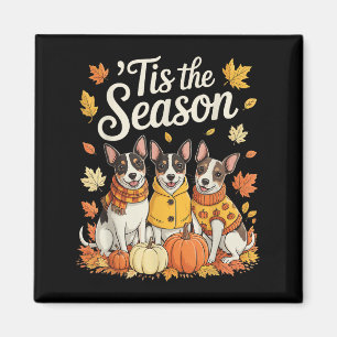 Imán Es La Temporada Rat Terrier Otoño Calabaza Perro