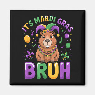 Imán Es Mardi Gras Hermano Capybara Divertida Fiesta de