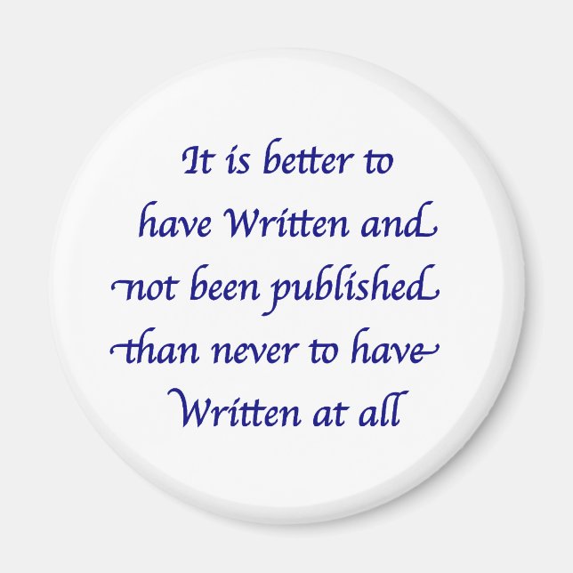 Imán Es mejor haber escrito (Frente)