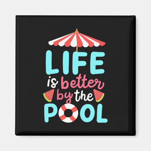Imán Es Mejor Nadar Junto A La Piscina (Frente)