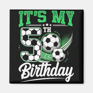 Imán Es Mi 5 Cumpleaños Niño Fútbol Ll 5 Años Numb