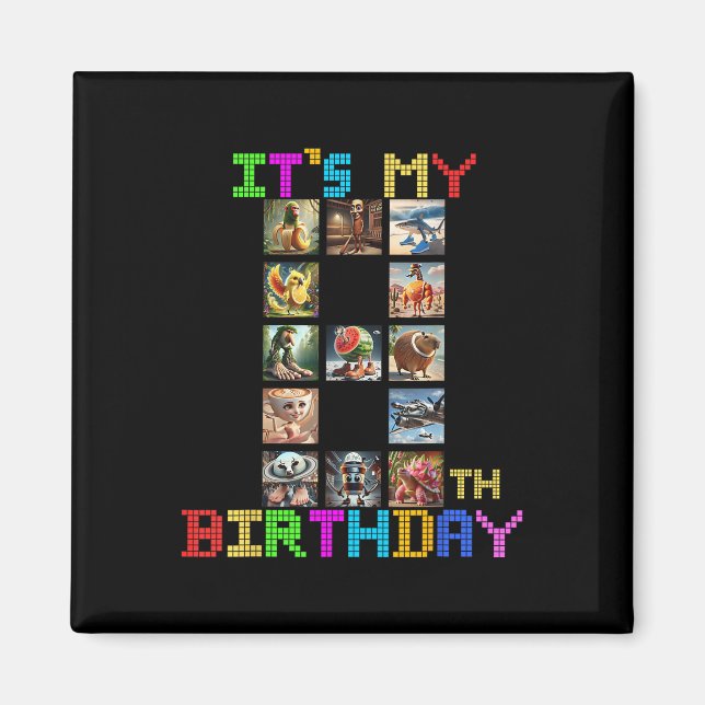 Imán Es mi 8º cumpleaños divertido meme italiano de Bra (Frente)