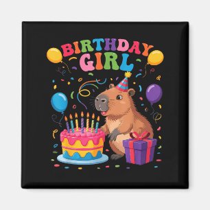 Imán Es Mi Cumpleaños Chica Amantes De Capybara Fiesta 