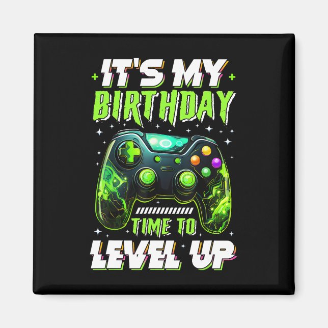 Imán Es mi cumpleaños, hora de levantar el videojuego B (Frente)