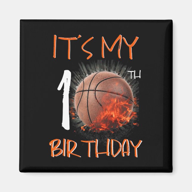 Imán Es mi cumpleaños número 10 Bysketbyll (Frente)